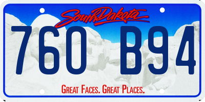 SD license plate 76OB94