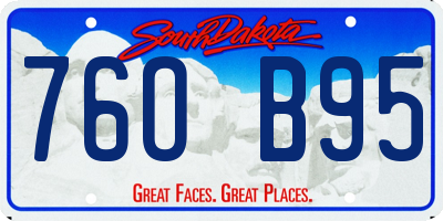 SD license plate 76OB95