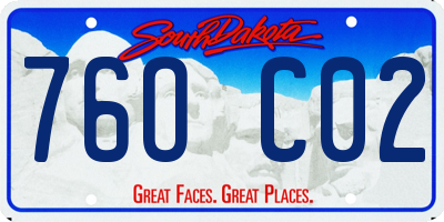 SD license plate 76OC02