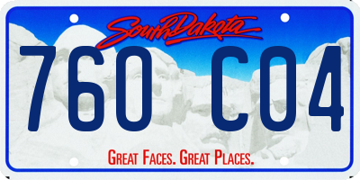 SD license plate 76OC04