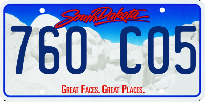 SD license plate 76OC05