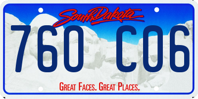 SD license plate 76OC06