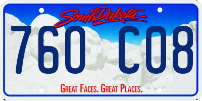 SD license plate 76OC08