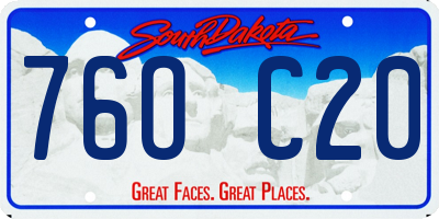 SD license plate 76OC20