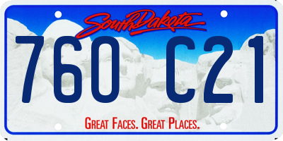 SD license plate 76OC21