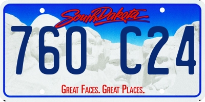 SD license plate 76OC24
