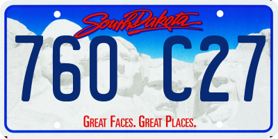 SD license plate 76OC27