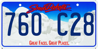 SD license plate 76OC28