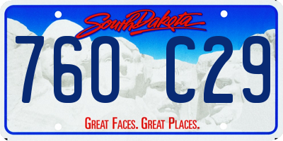 SD license plate 76OC29