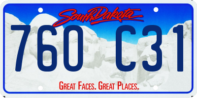 SD license plate 76OC31