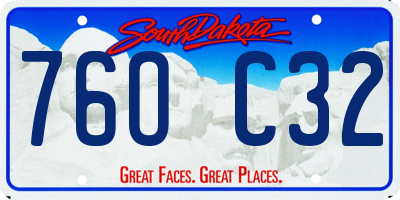 SD license plate 76OC32