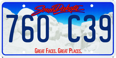 SD license plate 76OC39