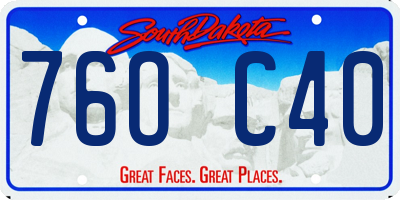 SD license plate 76OC40