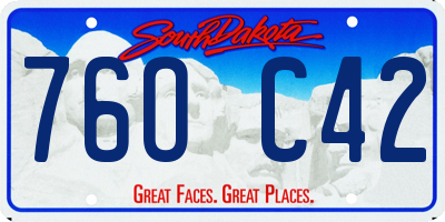 SD license plate 76OC42