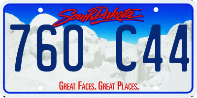 SD license plate 76OC44