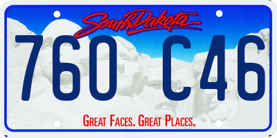 SD license plate 76OC46