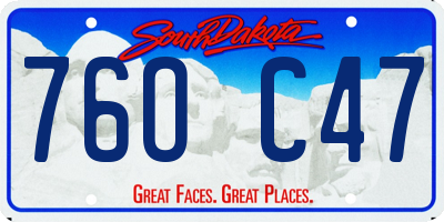 SD license plate 76OC47