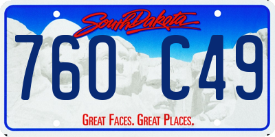SD license plate 76OC49