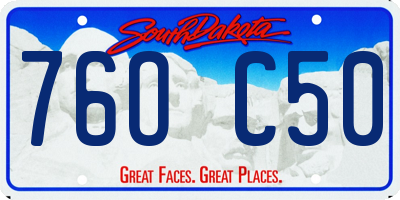 SD license plate 76OC50