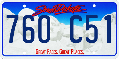 SD license plate 76OC51