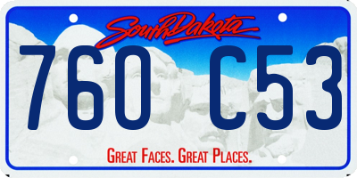SD license plate 76OC53