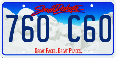 SD license plate 76OC60