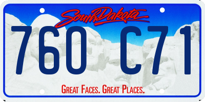 SD license plate 76OC71