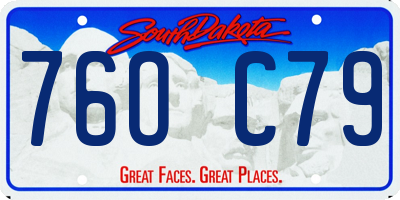 SD license plate 76OC79