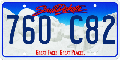 SD license plate 76OC82