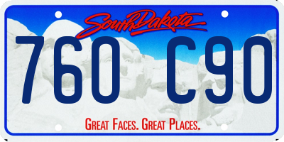 SD license plate 76OC90