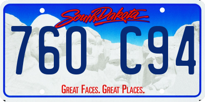 SD license plate 76OC94