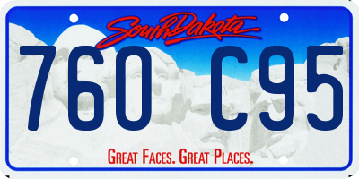 SD license plate 76OC95