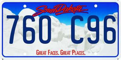 SD license plate 76OC96