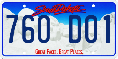SD license plate 76OD01