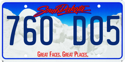 SD license plate 76OD05