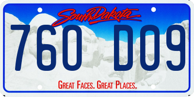 SD license plate 76OD09