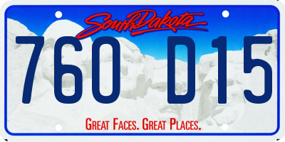 SD license plate 76OD15