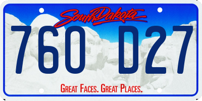 SD license plate 76OD27
