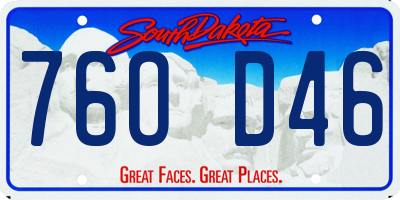 SD license plate 76OD46