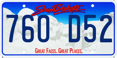 SD license plate 76OD52