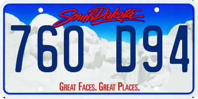 SD license plate 76OD94