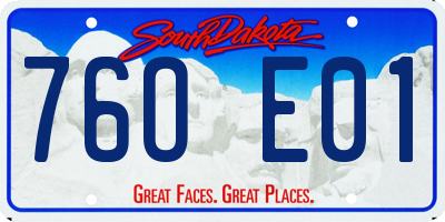 SD license plate 76OE01