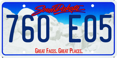 SD license plate 76OE05
