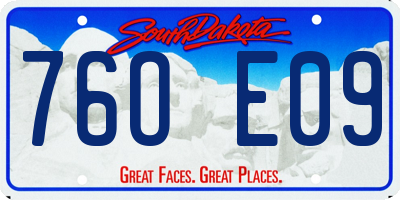 SD license plate 76OE09