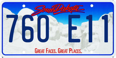 SD license plate 76OE11