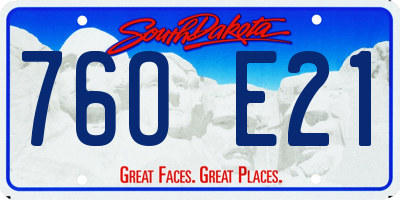 SD license plate 76OE21