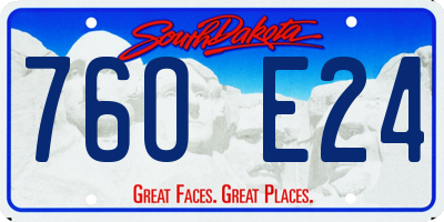 SD license plate 76OE24