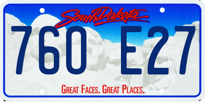 SD license plate 76OE27
