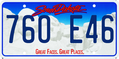 SD license plate 76OE46