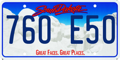 SD license plate 76OE50
